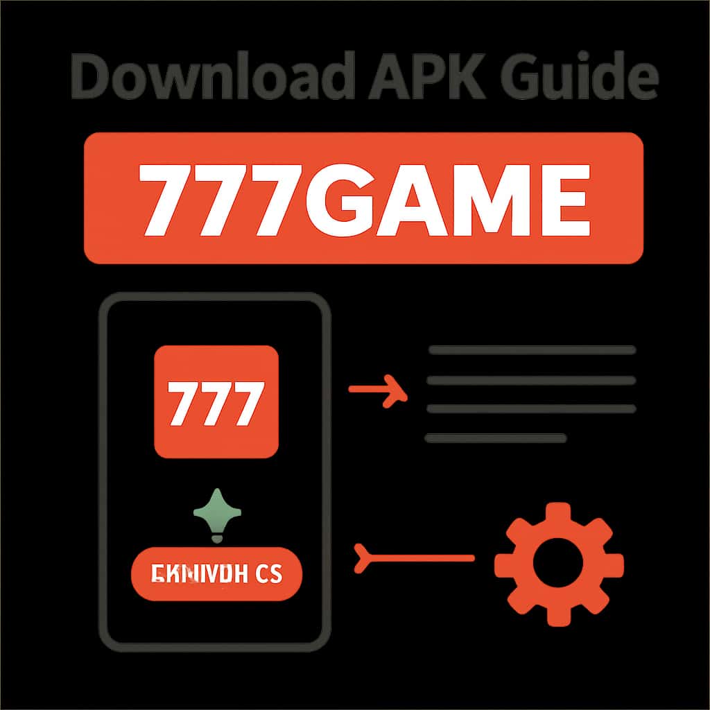 Illustration of steps to download 777game APK.