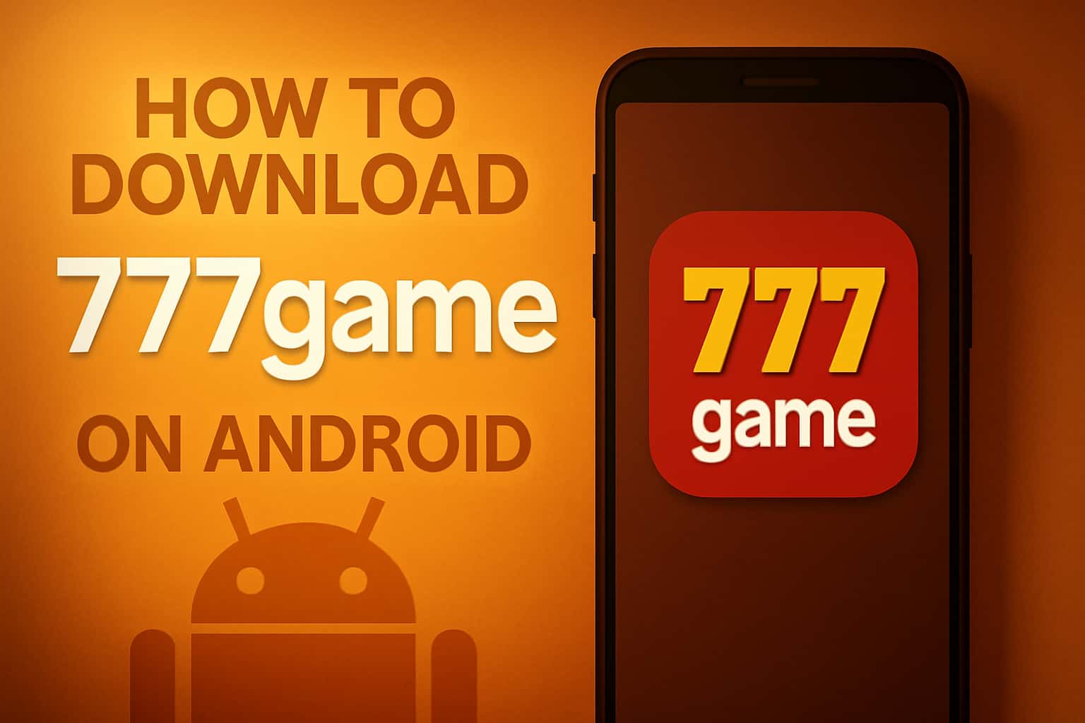 An informative graphic showing the download process for 777game on Android devices.