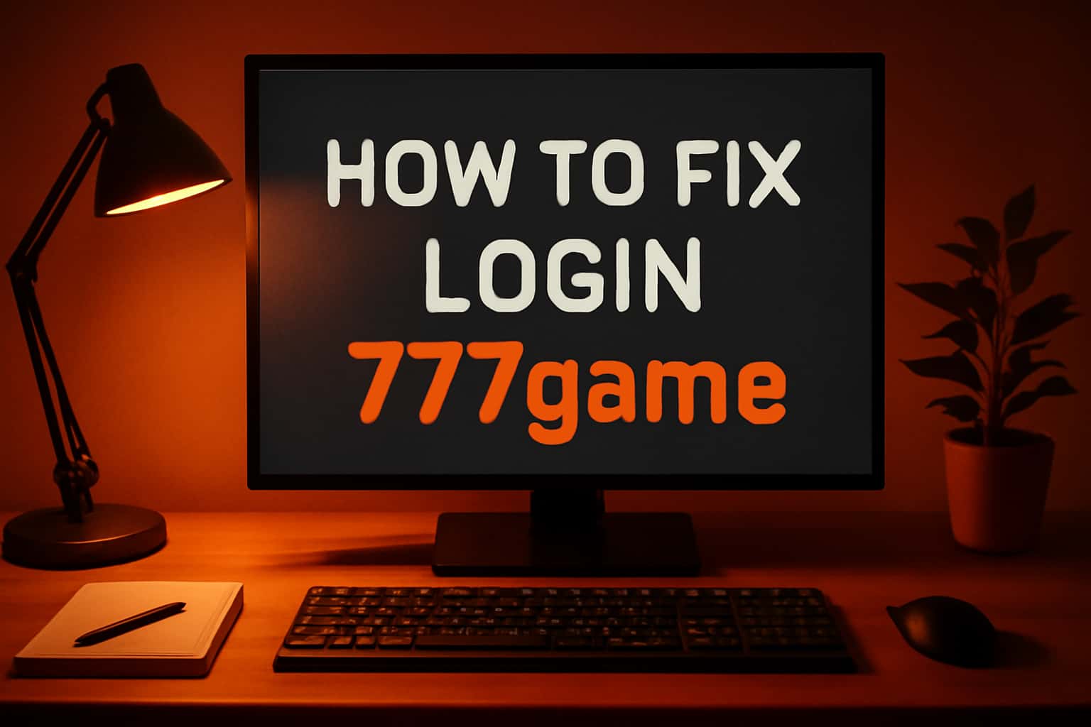 An informational graphic illustrating how to fix login issues in the 777game app.