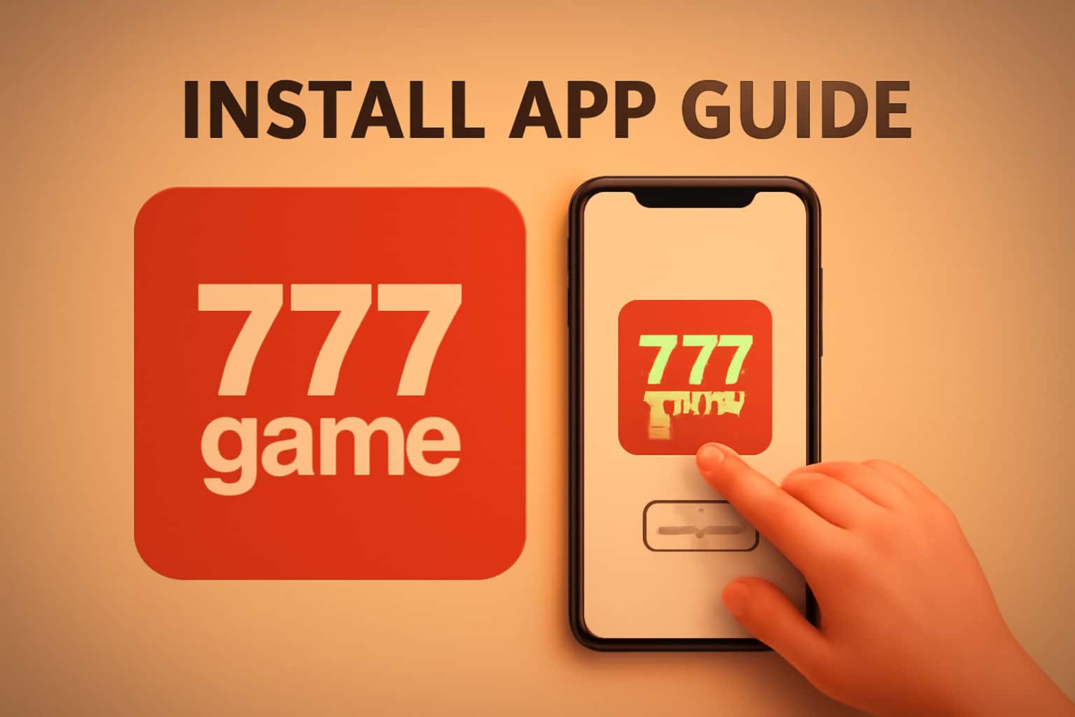 Visual representation of the 777game installation guide.