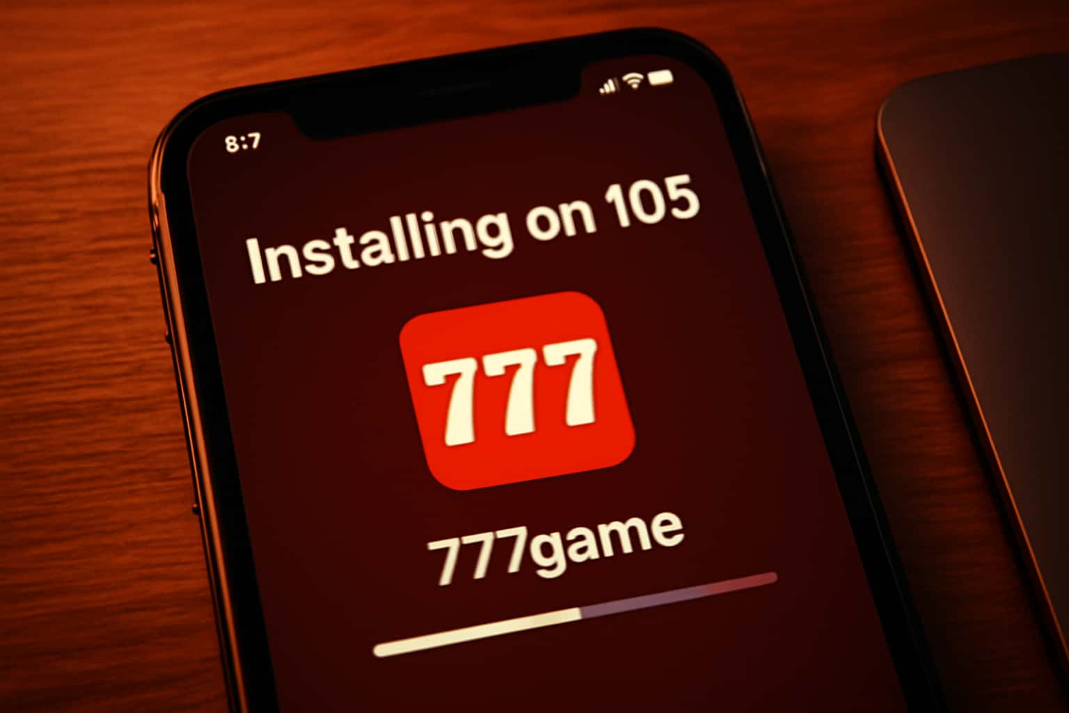 A visual representation of the installation process for 777game on iOS.
