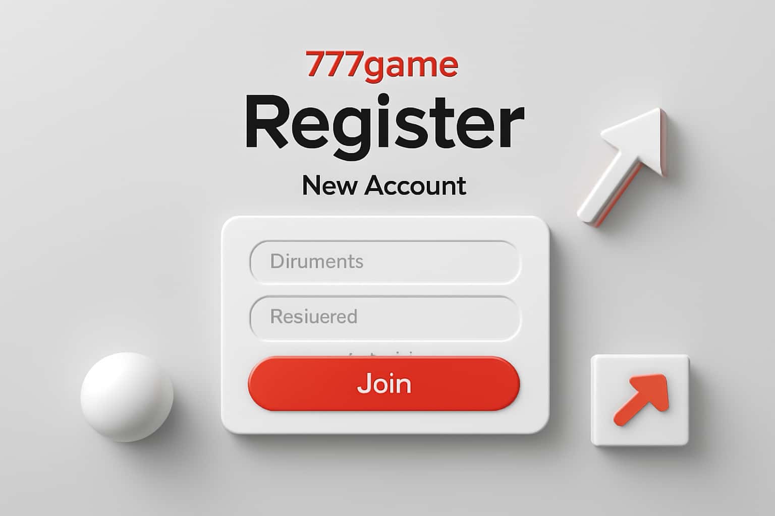 777game Register - New Account Interface