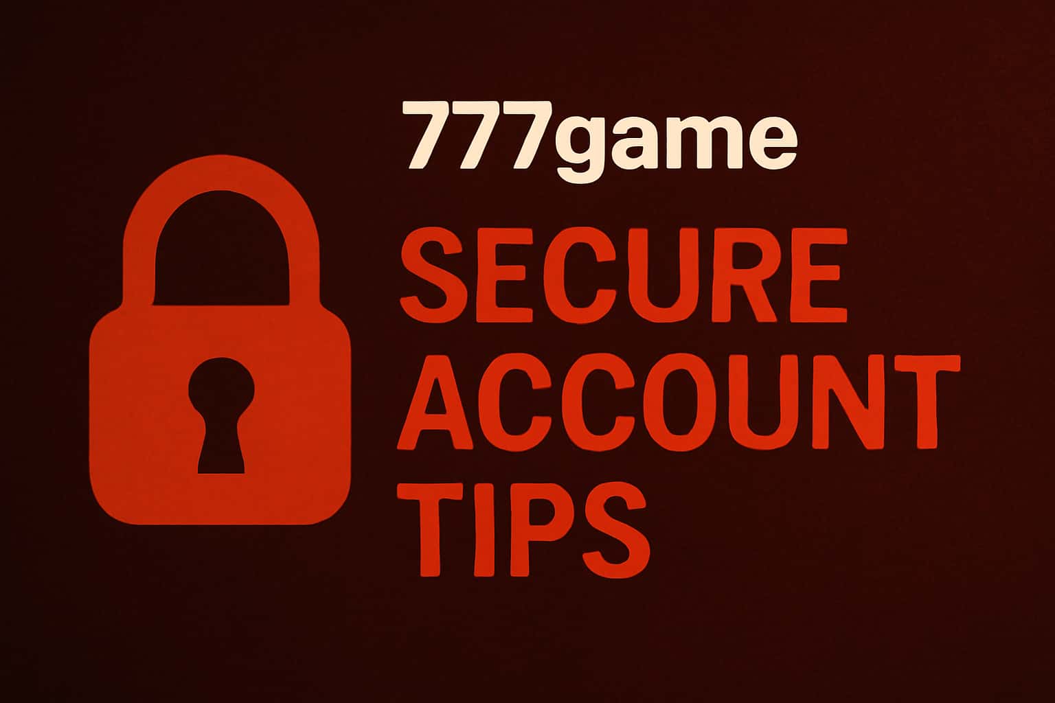 An informational graphic showcasing Secure 777game Account Tips with key elements highlighted.