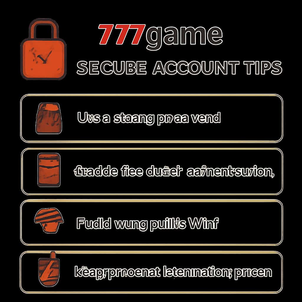 An educational diagram about Secure 777game Account Tips.