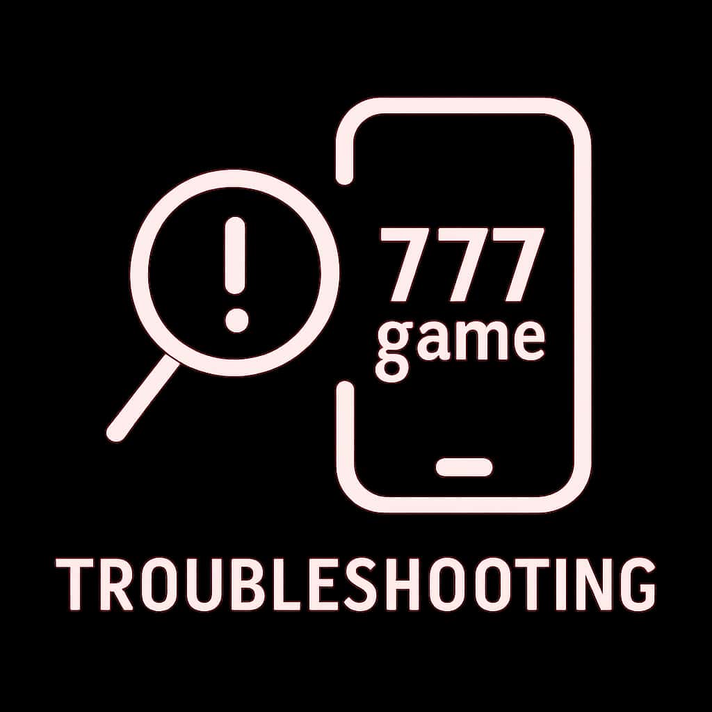 Icon representing assistance for troubleshooting 777game app issues.