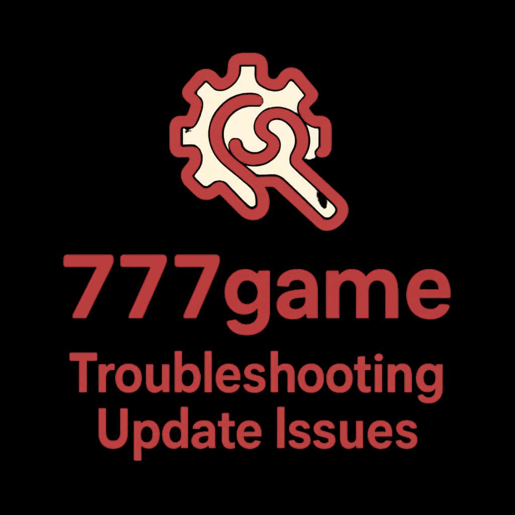 Icon representing troubleshooting 777game update issues.